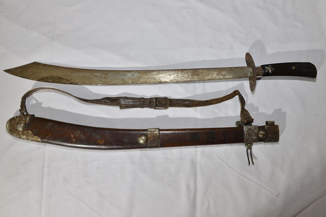 Thanh gươm quý Chủ tịch Hồ Chí Minh gửi tặng cụ Vương Chí Sình năm 1956. Ảnh: Bảo tàng Hồ Chí Minh Thanh gươm quý Chủ tịch Hồ Chí Minh gửi tặng cụ Vương Chí Sình năm 1956. Ảnh: Bảo tàng Hồ Chí Minh