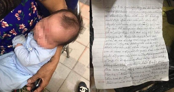 Xót xa bức tâm thư của người mẹ bỏ rơi con 2 tháng tuổi ở Hải Phòng - Ảnh 1 Xót xa bức tâm thư của người mẹ bỏ rơi con 2 tháng tuổi ở Hải Phòng - Ảnh 1