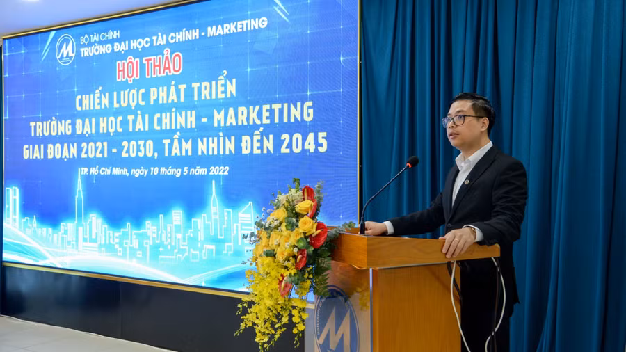 PGS. TS. Phạm Tiến Đạt- Hiệu trưởng Trường Đại học Tài chính – Marketing phát biểu