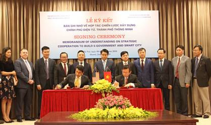 Chủ tịch UBND Thành phố Nguyễn Đức Chung dự và chứng kiến lễ ký kết Biên bản ghi nhớ hợp tác chiến lược xây dựng Chính quyền điện tử, thành phố thông minh giữa UBND TP. Hà Nội và Tập đoàn Công nghệ DELL (Mỹ). Ảnh: Phạm Linh Chủ tịch UBND Thành phố Nguyễn Đức Chung dự và chứng kiến lễ ký kết Biên bản ghi nhớ hợp tác chiến lược xây dựng Chính quyền điện tử, thành phố thông minh giữa UBND TP. Hà Nội và Tập đoàn Công nghệ DELL (Mỹ). Ảnh: Phạm Linh