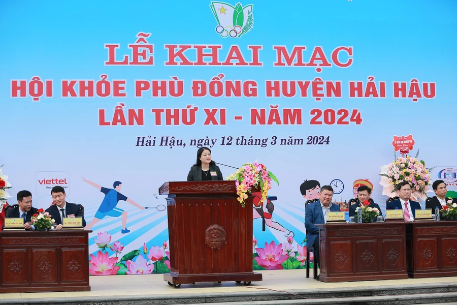 Lễ khai mạc Hội khỏe Phù Đổng huyện Hải Hậu lần thứ XI năm 2024 được tổ chức sáng 12/3.