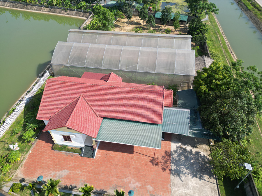 Các công trình bên trong khuôn viên Nhà máy nước sạch Hoằng Xuân. (Ảnh: BM)