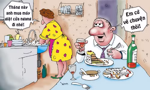 Vợ nổi đóa với sáng kiến của chồng