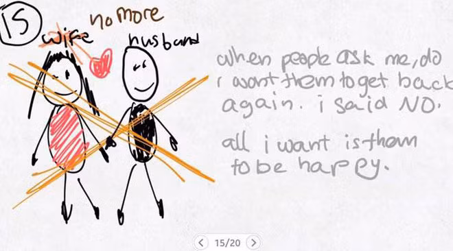 Xúc động nghẹn ngào trước bộ tranh nguệch ngoạc do cậu bé 6 tuổi vẽ lại toàn bộ quá trình li hôn của bố mẹ - Ảnh 15.