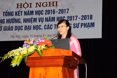 Bà Nguyễn Thị Kim Phụng phát biểu tại Hội nghị. Ảnh: Bá Hải.