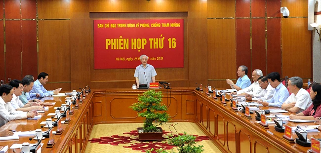 Tổng Bí thư, Chủ tịch nước chủ trì phiên họp về phòng chống tham nhũng