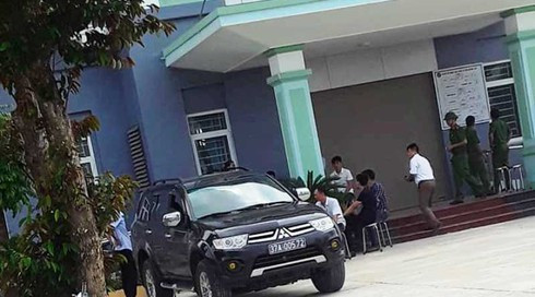 Trụ sở BHXH huyện Quỳnh Lưu, nơi xảy ra vụ án mạng.