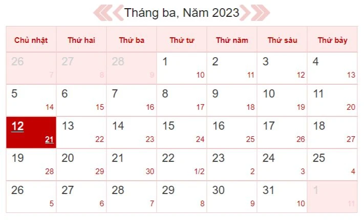 Xem lịch âm ngày 12/3: Tránh sửa nhà, động thổ