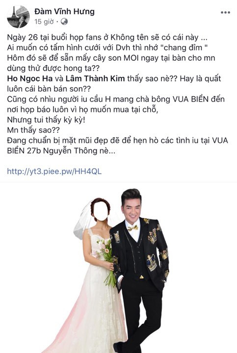 Đàm Vĩnh Hưng bất ngờ lộ ảnh cưới, dân tình sốt sình sịch trước danh tính cô dâu ảnh 2 61203527_2015049585266865_7805883003535622144_n