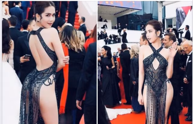 Dàn sao Việt gay gắt chỉ trích chiếc váy phản cảm của Ngọc Trinh trên thảm đỏ Cannes