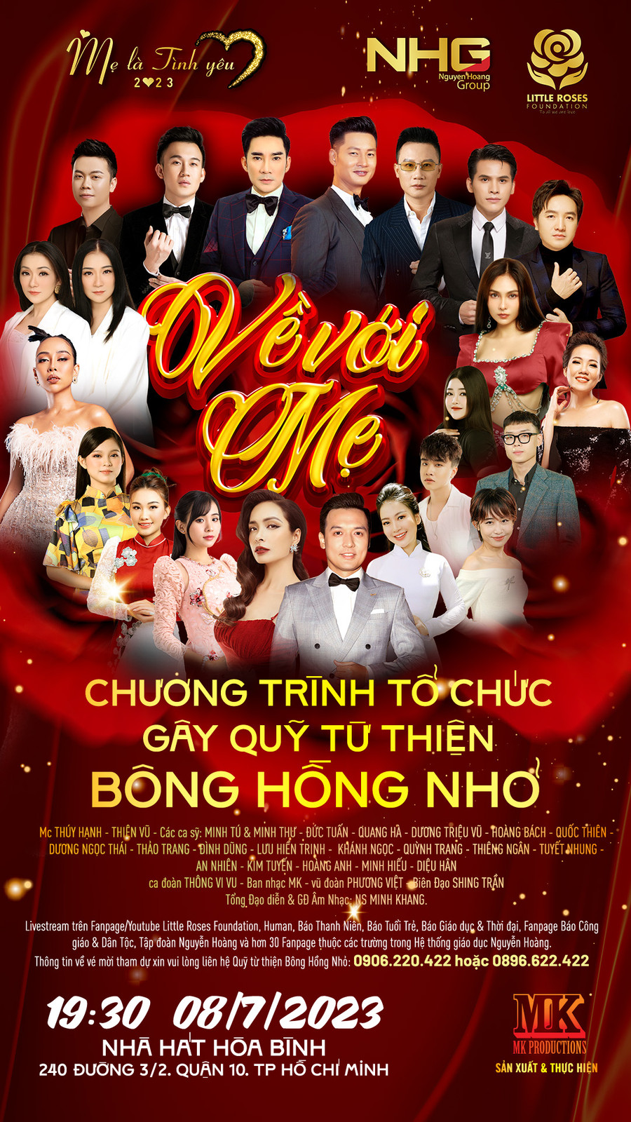 Poster chương trình chương trình nghệ thuật &quot;Mẹ là tình yêu&quot; 2023 với chủ đề &quot;Về với Mẹ&quot;.