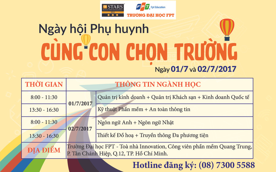Lịch tư vấn ngành trong ngày hội phụ huynh – Cùng con chọn trường 01-02/7/2017 Lịch tư vấn ngành trong ngày hội phụ huynh – Cùng con chọn trường 01-02/7/2017