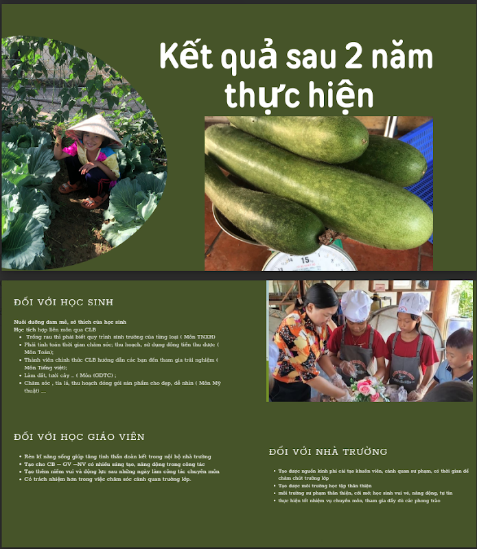 Học sinh Trường Tiểu học Bàu Phụng (Đồng Nai) có những trải nghiệm thú vị tại vườn trường.