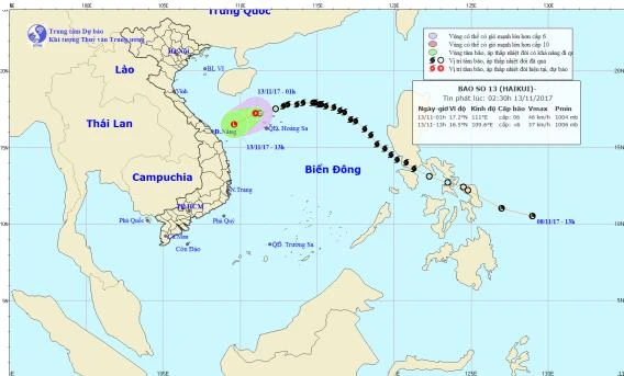 Áp thấp nhiệt đới, vùng biển quần đảo Hoàng Sa mưa rào, gió mạnh