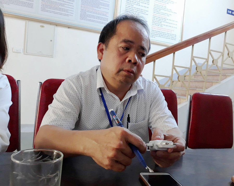 Ông Thái Giáp Vinh – Chủ tịch UBND phường Lê Lợi, TP Vinh trao đổi với phóng viên Ông Thái Giáp Vinh – Chủ tịch UBND phường Lê Lợi, TP Vinh trao đổi với phóng viên