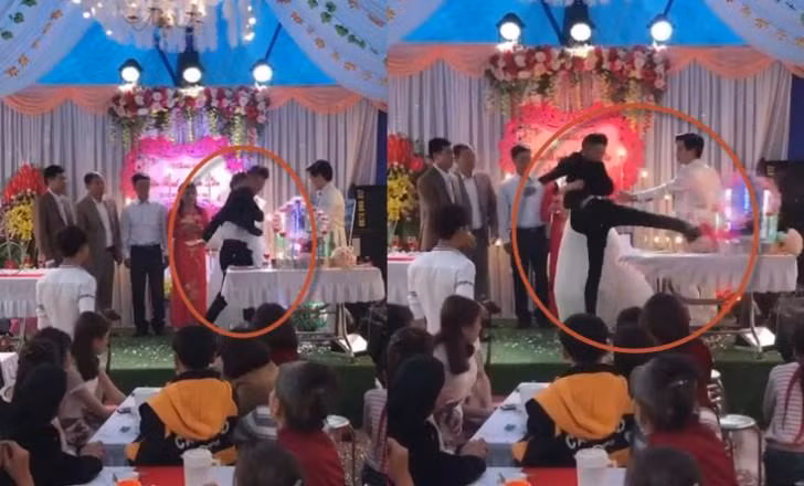 Bố cô dâu không nhận rượu mừng, chú rể đập phá đồ trong đám cưới ở Tam Đảo