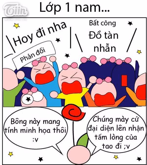 Chàng trai chỉtặng một bông hoa đại diện. 3