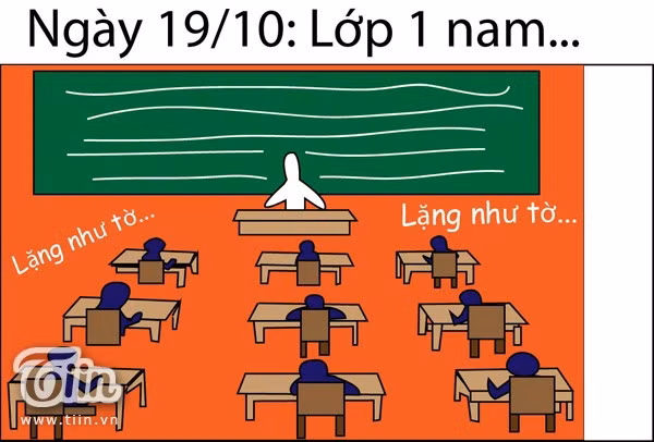 Một ngày trước 20/10, ở lớp ít nam vẫn lặng như tờ cứ như không có chuyện gì xảy ra. 1