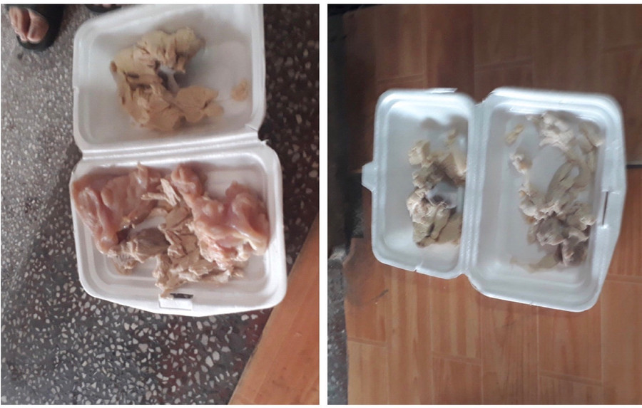 Hình ảnh thịt gà được nhà trường sử dụng nấu ăn cho trẻ do phụ huynh chụp lại. Hình ảnh thịt gà được nhà trường sử dụng nấu ăn cho trẻ do phụ huynh chụp lại.