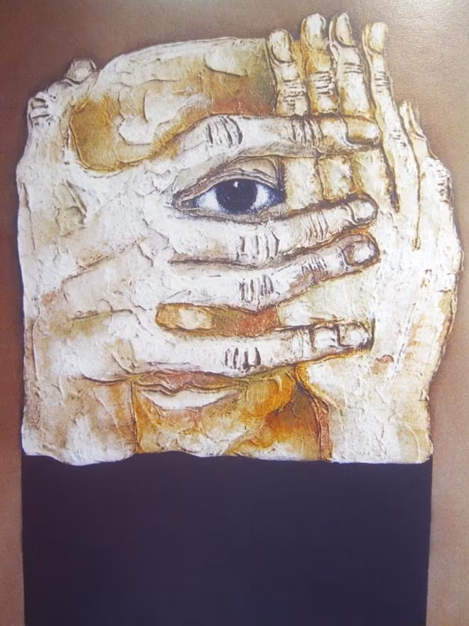 Tác phẩm "Con mắt còn lại" - bức tranh cuối cùng của Bửu Chỉ.