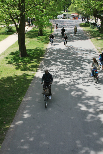 Rong ruổi trên chiếc xe, qua những cung đường đưa đến mọi ngõ ngách của xứ sở cổ tích này là cách tốt nhất để du khách khám phá Amsterdam. polyad