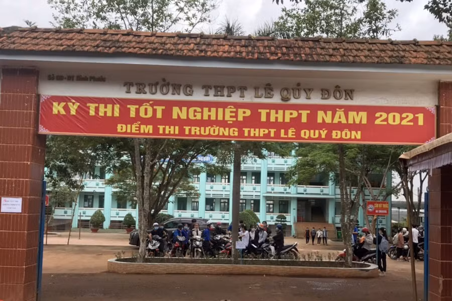 Điểm thi Trường THPT Lê Quý Đôn, tỉnh Bình Phước (chiều 6/7).