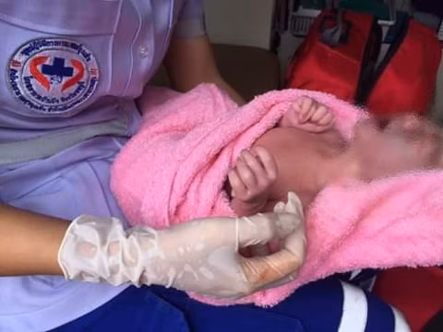 thai phu sinh con ngay tren duong toi benh vien, bac si sung so khi nhin chan tay dua tre - 4