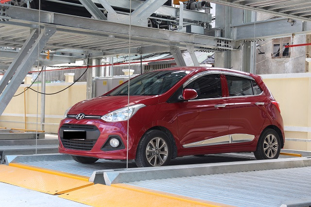 Bãi đỗ xe được thiết kế dành cho loại xe từ 4 đến 7 chỗ.