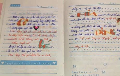 Quyển sổ ghi lời bài hát chứa cả "bầu trời ký ức" của nhiều người ảnh 3 Lời bài hát Cô bé mua đông.