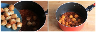 Cho trứng cút vào chảo, đảo đều, chờ sốt sôi thì hạ nhỏ lửa, đun liu riu trong khoảng 15 phút cho trứng thấm vị, sốt sẽ cạn dần và hơi sánh đặc. Cho trứng cút vào chảo, đảo đều, chờ sốt sôi thì hạ nhỏ lửa, đun liu riu trong khoảng 15 phút cho trứng thấm vị, sốt sẽ cạn dần và hơi sánh đặc.