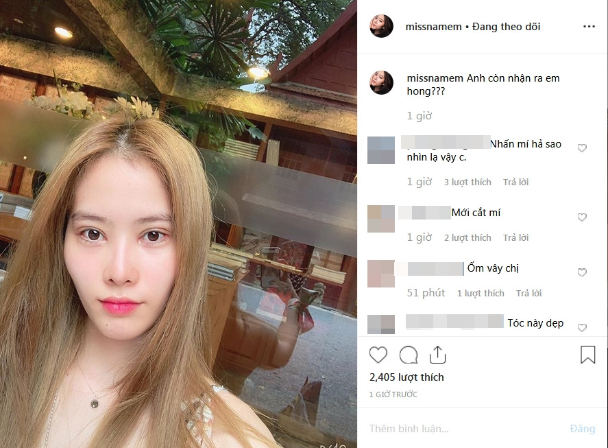 Nam Em đăng ảnh với diện mạo gầy hốc hác và phần mắt khác lạ, dấy lên nghi vấn "dao kéo". Nam Em đăng ảnh với diện mạo gầy hốc hác và phần mắt khác lạ, dấy lên nghi vấn "dao kéo".