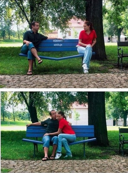 Hẳn những người đang tìm tình yêu sẽ thích những kiểu ghế lõm ở giữa