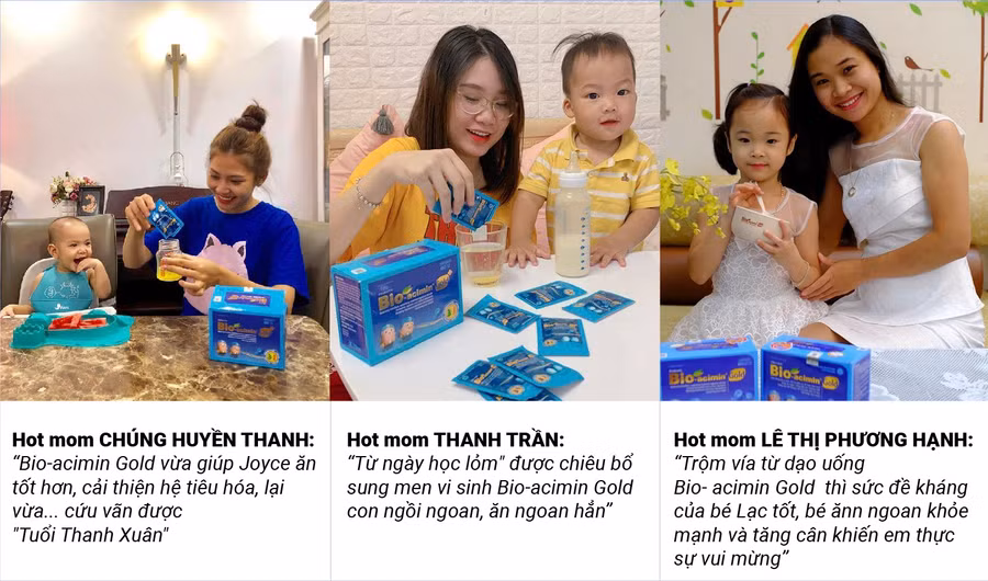 Nhiều hotmom nổi tiếng và hàng triệu mẹ Việt đã lựa chọn Bio-acimin cho con