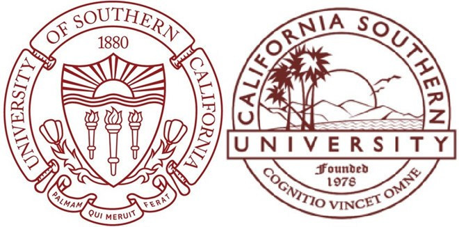 – Hai trường dễ gây nhầm lẫn University of Southern California và California Southern University 