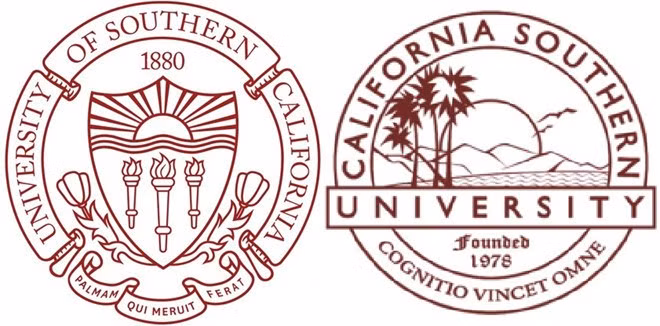 – Hai trường dễ gây nhầm lẫn University of Southern California và California Southern University 