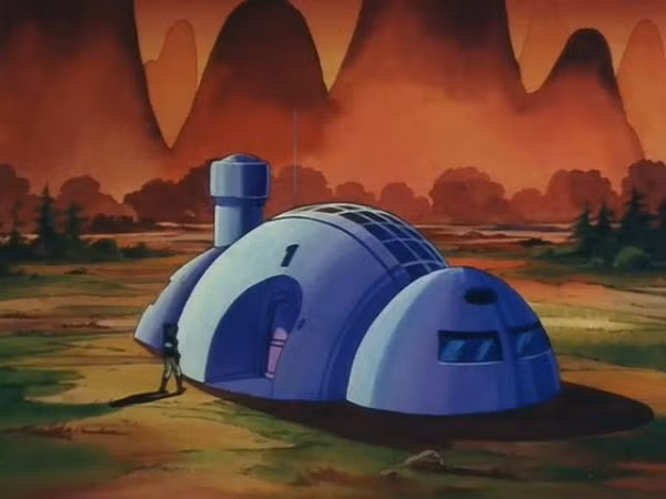 Ngôi nhà mái vòm vô cùng ấn tượng của cô nàng Bulma.