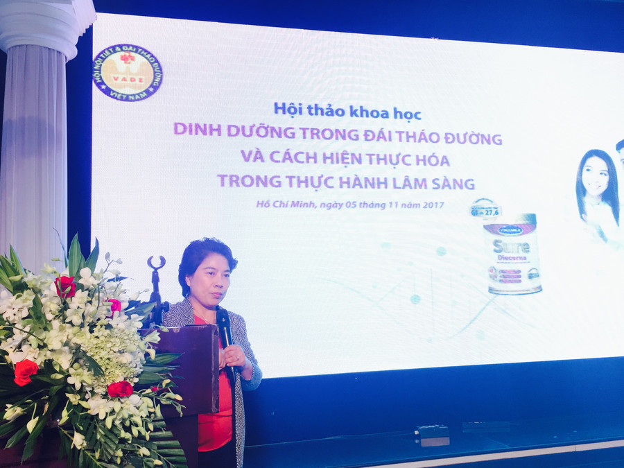 PGS.TS.BS Nguyễn Thị Bích Đào khai mạc hội nghị khoa học Dinh dưỡng trong đái tháo đường và cách hiện thực hóa trong thực hành lâm sàng