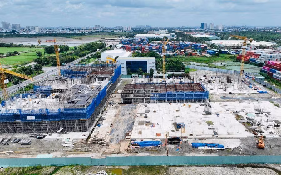 Một dự án Nhà ở xã hội đang được triển khai xây dựng.