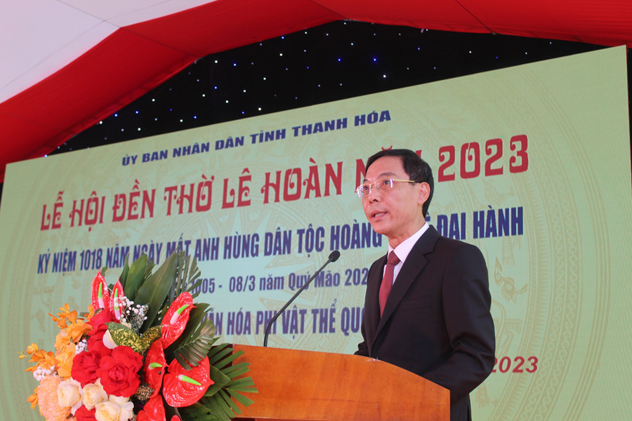 Ông Đầu Thanh Tùng - Phó Chủ tịch UBND tỉnh Thanh Hóa phát biểu khai mạc. Ảnh: LT. Ông Đầu Thanh Tùng - Phó Chủ tịch UBND tỉnh Thanh Hóa phát biểu khai mạc. Ảnh: LT.