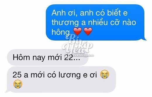 Phản ứng “cười ra nước mắt” khi người yêu nhắn tin lãng mạn