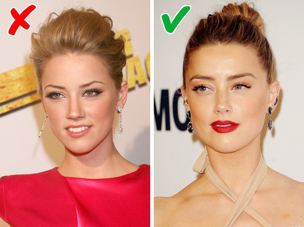 3. Chọn theo hình dáng môiNếu có môi trên dày hơn môi dưới, bạn nên thoa màu sáng ở môi dưới và màu đậm hơn một chút ở môi trên. Nếu môi dưới dày hơn môi trên, bạn nên thoa một chút màu nude ở giữa môi trên sau đó chọn màu son hợp với sắc tố da. Nếu có đôi môi cân đối, bạn nên viền môi bằng chì cùng màu son trước khi thoa son.