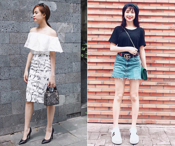 Nên: Để tăng chiều cao, bạn nên chọn những chiếc áo với phần cổ thoáng, rộng tương đối. Áo hai dây, áo trễ vai cũng là những lựa chọn tinh tế giúp nàng cổ ngắn trông thêm mảnh mai, yêu kiều.