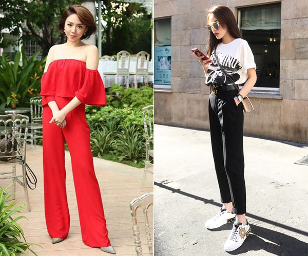 Nên: Diện quần với độ dài tương đối, nên lộ một chút mũi giày là công thức phù hợp với những nàng chưa thực sự cao ráo. Quần gập gấu lộ một chút đôi chân cũng là style đáng thử để bạn trông dài người hơn.