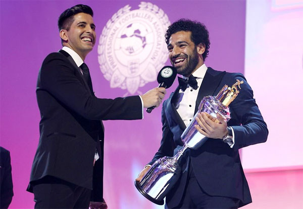 Tiền đạo Salah của Liverpool được các đồng nghiệp bình chọn là Cầu thủ hay nhất mùa igiar