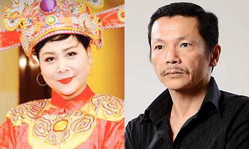 Diễn viên Minh Hằng (trái) và Trung Anh.