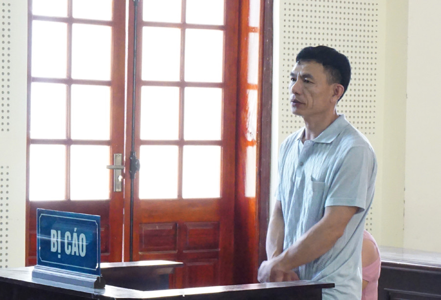 Đối tượng Cao Xuân Sơn tại phiên tòa 