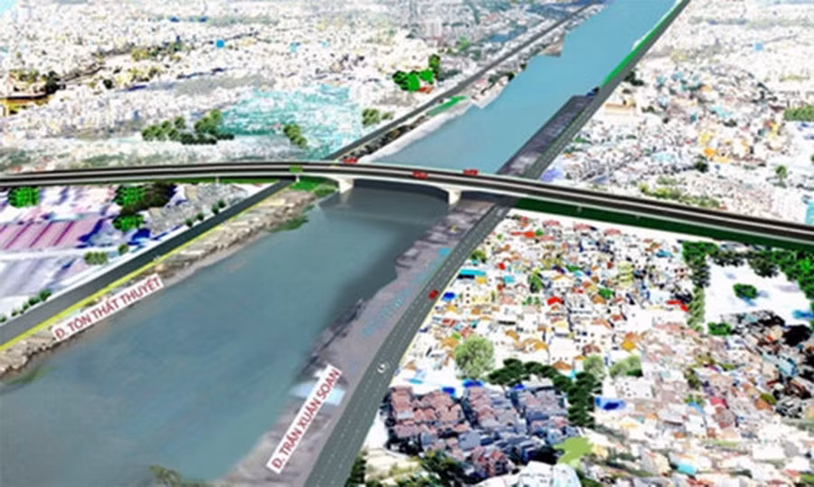 Phối cảnh dự án cầu Nguyễn Khoái trong tương lai. Ảnh: Sở GTVT TPHCM