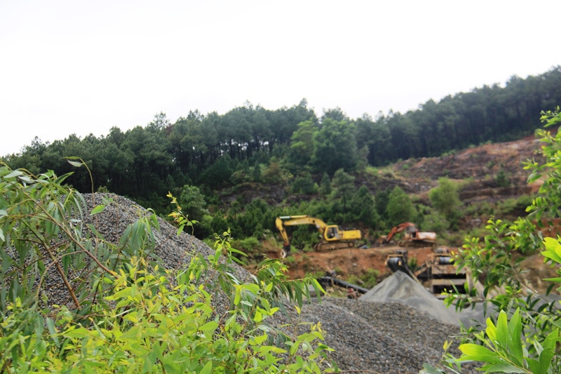 Vị trí mà doanh nghiệp Ngọc Hải thực hiện nổ mìn khai thác đá