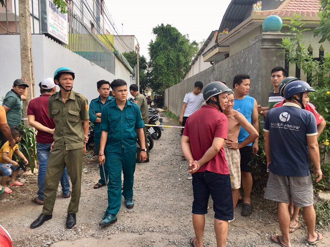 Hiện trường vụ án mạng nghiêm trọng đã được phong tỏa Ảnh: Đỗ Trường Hiện trường vụ án mạng nghiêm trọng đã được phong tỏa Ảnh: Đỗ Trường