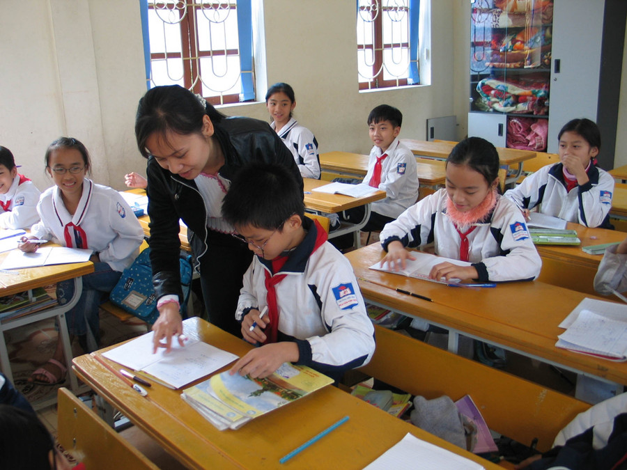 Trong giờ học tại Trường Tiểu học Nguyễn Văn Trỗi (Cát Hải, Hải Phòng). Ảnh: Đức Chiêm